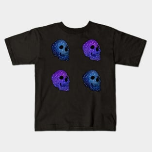 Galaxy Skull Pack - Blue/Purple Kids T-Shirt